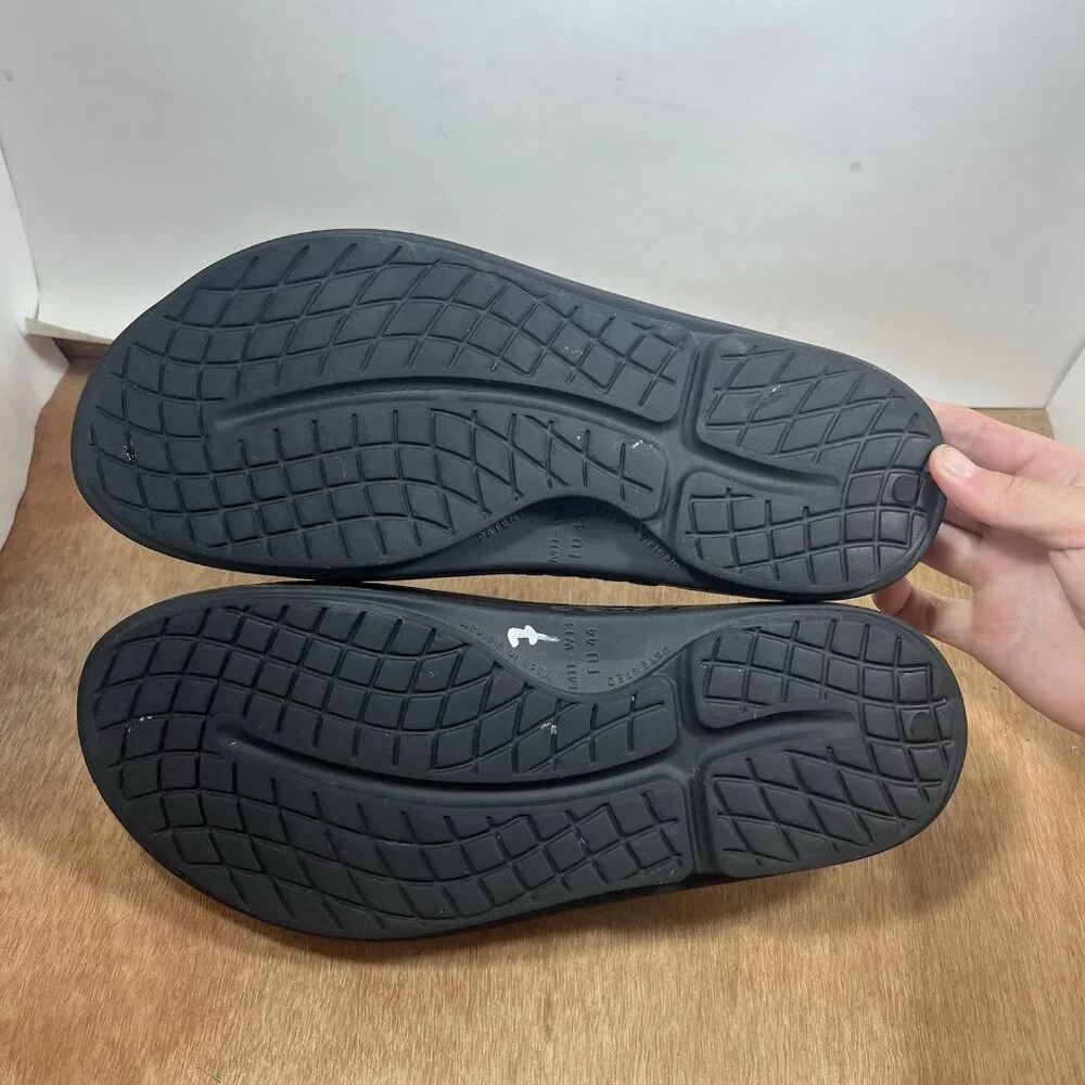 OOFOS OOriginal Recovery Slides Men Size 11 Black Sandals Slip On